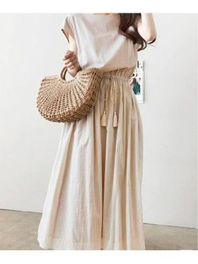 【アミュレット/Amulet】の【Amulet】ロングワンピース 夏 レディース ロング丈 Aライン 人気、トレンドファッション・服の通販 founy(ファニー) ファッション Fashion レディースファッション Fashion for Women ワンピース Dresses シンプル Simple, Minimal スリーブ Sleeve, Long Sleeve / Short Sleeve フレンチ French, French Style ポケット Pocket, Pocket Detail ロング Long, Long-Length 夏 Summer |ID:prp329100004576107