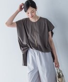 【ロートレ アモン/LAUTRE AMONT】の【WEB限定】タックデザインカットソー ≪接触冷感/洗濯機OK≫ カーキ|ID: prp329100004576128 ipo3291000000032642901