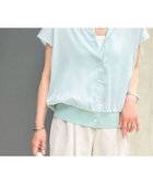 【ノーリーズ/NOLLEY'S】の裾リブサテンシフォンフレンチシャツ ミントグリーン|ID: prp329100004576249 ipo3291000000033550918