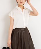 【ノーリーズ/NOLLEY'S】の裾リブサテンシフォンフレンチシャツ オフホワイト|ID: prp329100004576249 ipo3291000000033550919