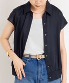 【ノーリーズ/NOLLEY'S】の裾リブサテンシフォンフレンチシャツ ネイビー|ID: prp329100004576249 ipo3291000000033550920
