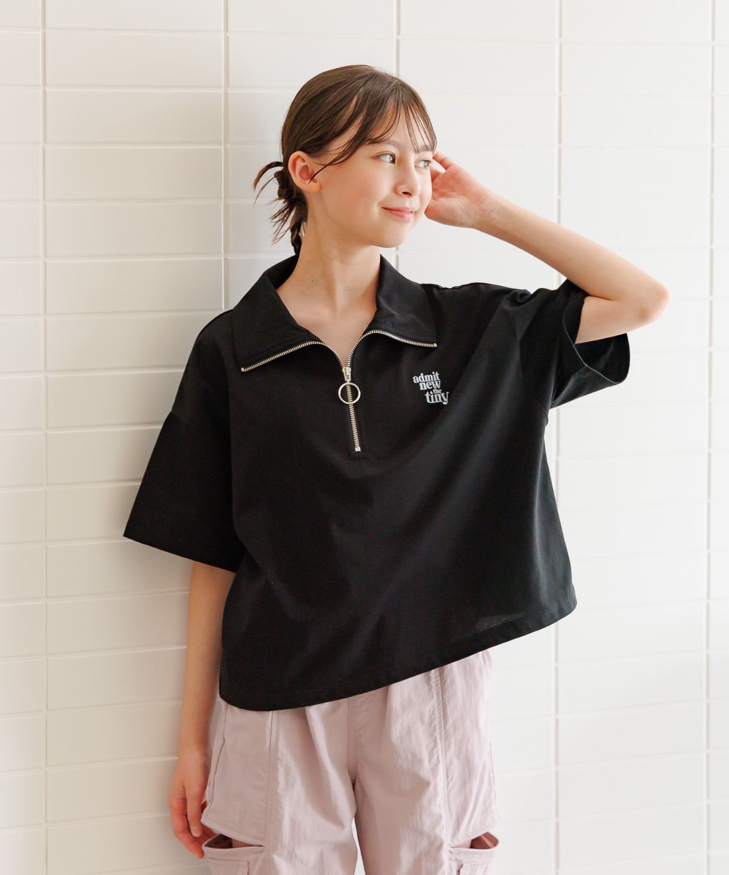 【グローバルワーク/GLOBAL WORK / KIDS】のフローズンTシャツ/ハーフZIP/499705 インテリア・キッズ・メンズ・レディースファッション・服の通販 founy(ファニー) 　ファッション　Fashion　キッズファッション　Fashion for Kids　おすすめ　Recommended / Our Picks　サンダル　Sandals, Summer Shoes　ショーツ　Shorts, Short Pants　デニム　Denim, Jeans Material　ハーフ　Half, Half-Length　人気　Popular, Best Seller　吸水　Absorbent, Quick-Dry　夏　Summer　ブラック09|ID: prp329100004576283 ipo3291000000032690728