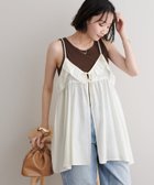 【ディスコート/Discoat】の前リボンフリルキャミチュニック 人気、トレンドファッション・服の通販 founy(ファニー) ファッション Fashion レディースファッション Fashion for Women トップス・カットソー Cut & Sew Tops キャミソール&ノースリーブ Camisoles & Sleeveless Tops リボン Ribbon, Bow リラックス Relax, Relaxed Fit エレガント 上品 Elegant thumbnail オフホワイト|ID: prp329100004576420 ipo3291000000032751343