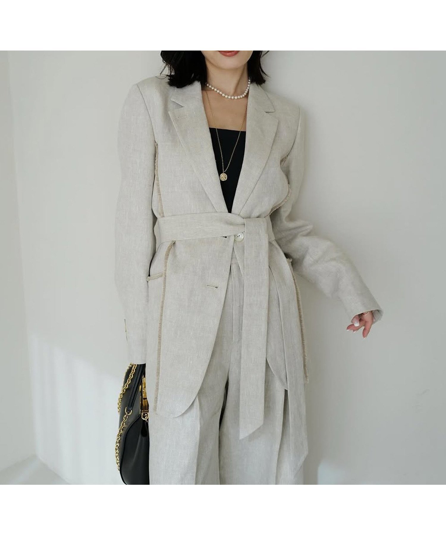 【アニュアンス/anuans】のリネンテーラードジャケット 人気、トレンドファッション・服の通販 founy(ファニー) 　ファッション　Fashion　レディースファッション　Fashion for Women　アウター　Coat / Outerwear Collection　レディースジャケット・軽アウター　Jackets　テーラードジャケット / 通勤・きれいめスタイル　Tailored Jackets & Blazers　ジャケット　Jacket, Outerwear　フリンジ　Fringe, Tassel　夏　Summer　 other-1|ID: prp329100004576421 ipo3291000000033349570