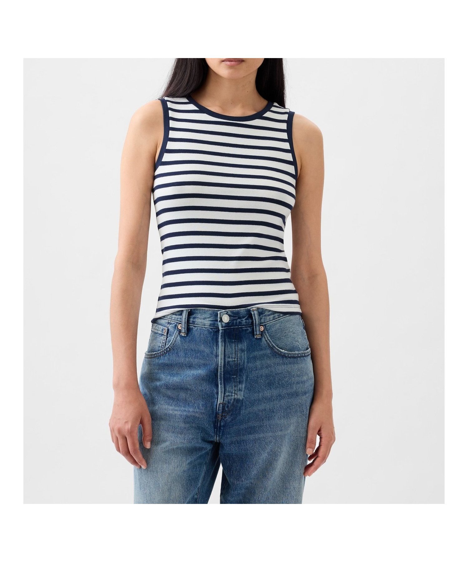 【ギャップ/GAP】のモダン シェル タンクトップ インテリア・キッズ・メンズ・レディースファッション・服の通販 founy(ファニー) 　ファッション　Fashion　レディースファッション　Fashion for Women　クロップド　Cropped, Short Length　ストレート　Straight, Straight Cut　スーピマ　Supima, Premium Cotton　タンク　Tank Top, Sleeveless Top　フィット　Fit, Slim Fit　ベーシック　Basic, Essential　モダン　Modern, Contemporary　リラックス　Relax, Relaxed Fit　NAVY_WHITE_STRIPE|ID: prp329100004576427 ipo3291000000033506328