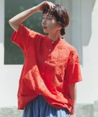 【スタディオ クリップ/studio CLIP】の3Dレースハーフスリーブシャツ 人気、トレンドファッション・服の通販 founy(ファニー) ファッション Fashion レディースファッション Ladies' Fashion Online トップス・カットソー Tops/Tshirt シャツ/ブラウス Shirts/Blouses おすすめ Recommend デニム Denim 人気 Popularity 半袖 Short Sleeve 夏 Summer 定番 Standard 羽織 Haori thumbnail レッド30|ID: prp329100004576484 ipo3291000000032626562