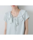 【エヌ ナチュラルビューティーベーシック/N.Natural Beauty basic】のバイカラーフレアブラウス ライトグリーン|ID: prp329100004576488 ipo3291000000032586324