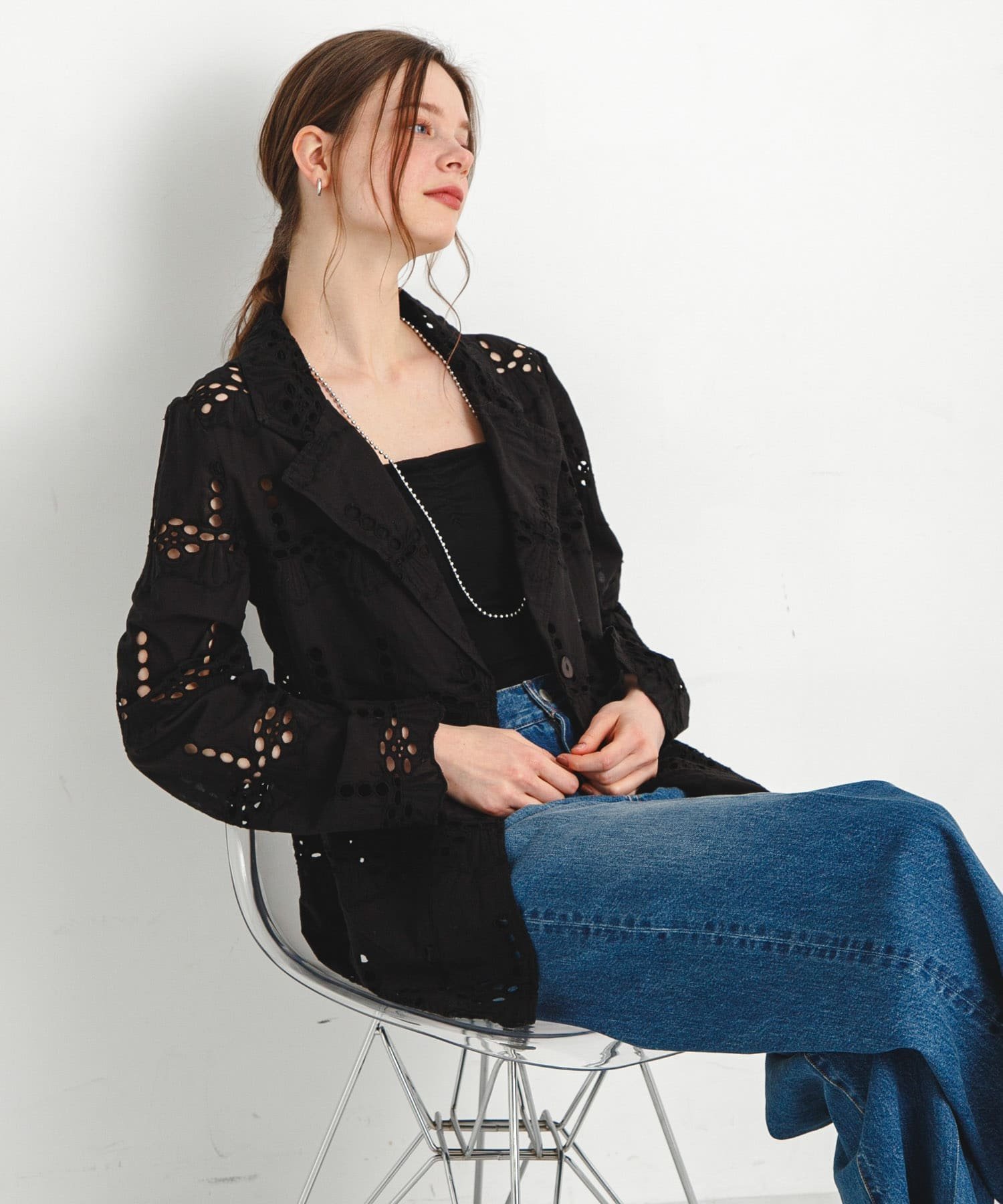 【サニーレーベル/Sonny Label / URBAN RESEARCH】のコットンレースジャケット インテリア・キッズ・メンズ・レディースファッション・服の通販 founy(ファニー) 　ファッション　Fashion　レディースファッション　Ladies' Fashion Online　アウター　Coat Outerwear　ジャケット　Jackets　2025年　2025　2025春夏・S/S　Ss,Spring/Summer,2025　おすすめ　Recommend　インナー　Inner　キャミソール　Camisole　ジャケット　Jacket　セットアップ　Set Up　タンク　Tank　デニム　Denim　トレンド　Trend　レース　Race　夏　Summer　S/S・春夏　Ss・Spring/Summer　ブラック|ID: prp329100004576510 ipo3291000000032610616