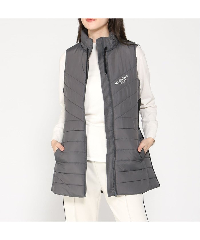 【ニッキー/nikki】のmarie claire sport/素材切替中綿ロングベスト インテリア・キッズ・メンズ・レディースファッション・服の通販 founy(ファニー) https://founy.com/ ファッション Fashion レディースファッション Fashion for Women アウター Coat / Outerwear Collection トップス・カットソー Cut & Sew Tops ベスト&ジレ / 重ね着スタイル Vests & Gilets アウトドア Outdoor Clothing クール Cool, Chic スポーツ Sports, Activewear スリーブ Sleeve, Long Sleeve / Short Sleeve ベスト Vest, Waistcoat ベーシック Basic, Essential ロング Long, Long-Length 切替 Switching, Contrast Panel |ID: prp329100004576551 ipo3291000000032720426