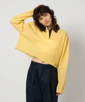 【ビューティ&ユース ユナイテッドアローズ/BEAUTY&YOUTH / UNITED ARROWS】の6(ROKU) シアー ラガー ニット 人気、トレンドファッション・服の通販 founy(ファニー) ファッション Fashion レディースファッション Fashion for Women トップス・カットソー Cut & Sew Tops ニット Knit Tops & Sweaters イエロー Yellow シアー Sheer, See-Through ショート Short, Short Length バランス Balance, Style Balance |ID:prp329100004576589