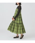 【ビームス ウイメン/BEAMS】の【着映え/キャミワワンピ/チェック柄/重ね着/おでかけコーデ】チェック ティアード キャミ ワンピース GREEN|ID: prp329100004576914 ipo3291000000032720129