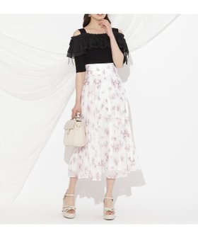 【ウィルセレクション/WILLSELECTION】のウォーターフラワープリントスカート 人気、トレンドファッション・服の通販 founy(ファニー) ファッション Fashion レディースファッション Fashion for Women スカート Skirts フラワー Flower, Floral フレア Flare, Flared プリント Print, Printed Pattern レース Lace, Lace Fabric 夏 Summer 定番 Standard, Basic Item |ID:prp329100004576949