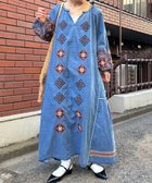 【チャオパニックティピー/CIAOPANIC TYPY】の【From India】デニム刺繍ボリュームスリーブワンピース ブルー|ID: prp329100004576965 ipo3291000000032626253