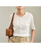 【サロン アダム エ ロペ/SALON adam et rope'】の【WEB限定】プリマベールリブヘンリーネックTシャツ オフホワイト(15)|ID: prp329100004577039 ipo3291000000032670884