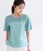 【リフレクト/Reflect】の【夏SALE/手洗い可】レースデザインジャージTシャツ 人気、トレンドファッション・服の通販 founy(ファニー) ファッション Fashion レディースファッション Fashion for Women トップス・カットソー Cut & Sew Tops シャツ・ブラウス・オフィスカジュアル Elegant Blouses & Button-Ups ロングTシャツ・Tシャツ Longline T-Shirts & Tees シルケット Silket, Silky Cotton ジャケット Jacket, Outerwear スリット Slit, Slit Detail バランス Balance, Style Balance レース Lace, Lace Fabric 夏 Summer thumbnail ライトグリーン|ID: prp329100004577155 ipo3291000000033564670