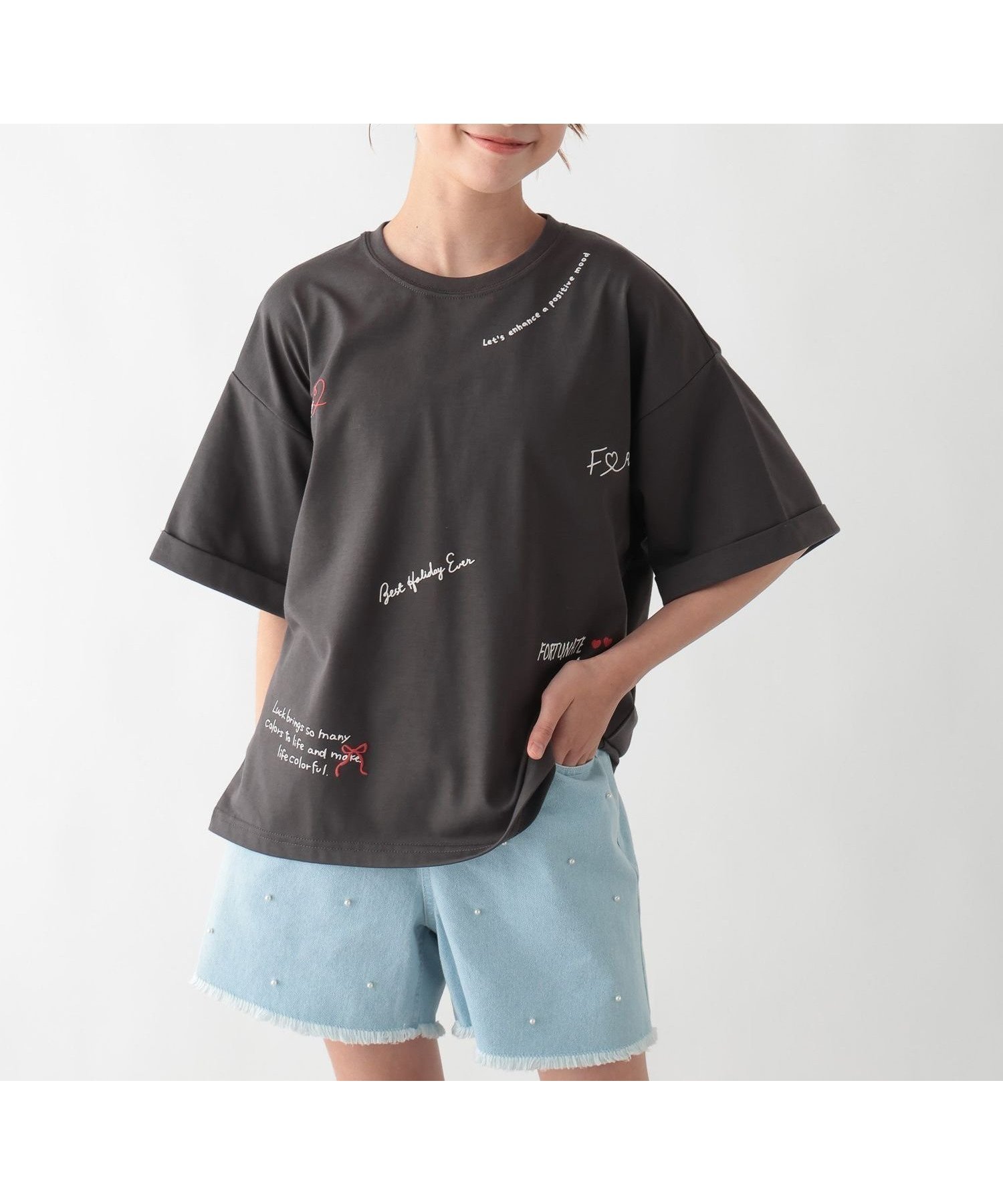 【グローバルワーク/GLOBAL WORK / KIDS】のフローズンTシャツ/ワイド/571539 インテリア・キッズ・メンズ・レディースファッション・服の通販 founy(ファニー) 　ファッション　Fashion　キッズファッション　Fashion for Kids　グラデーション　Gradient, Ombre　グラフィック　Graphic, Graphic Design　ショート　Short, Short Length　ボトム　Bottoms, Lower Wear　ロング　Long, Long-Length　ワイド　Wide, Wide Fit　人気　Popular, Best Seller　半袖　Short Sleeve, Half Sleeve　吸水　Absorbent, Quick-Dry　夏　Summer　チャコール18|ID: prp329100004577165 ipo3291000000033903306