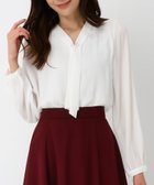 【ミッシュマッシュ/MISCH MASCH】の【ON/OFF使える万能アイテム】パールバー付きタイブラウス/MM518101 人気、トレンドファッション・服の通販 founy(ファニー) ファッション Fashion レディースファッション Fashion for Women トップス・カットソー Cut & Sew Tops シャツ・ブラウス・オフィスカジュアル Elegant Blouses & Button-Ups エレガント 上品 Elegant ギャザー Gathered, Ruffled パール Pearl, Pearl Accent ビジネス 仕事 通勤 Business / Work / Commuting thumbnail ホワイト|ID: prp329100004577218 ipo3291000000033671250