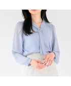 【ミッシュマッシュ/MISCH MASCH】の【ON/OFF使える万能アイテム】パールバー付きタイブラウス/MM518101 人気、トレンドファッション・服の通販 founy(ファニー) ファッション Fashion レディースファッション Fashion for Women トップス・カットソー Cut & Sew Tops シャツ・ブラウス・オフィスカジュアル Elegant Blouses & Button-Ups エレガント 上品 Elegant ギャザー Gathered, Ruffled パール Pearl, Pearl Accent ビジネス 仕事 通勤 Business / Work / Commuting thumbnail ブルー|ID: prp329100004577218 ipo3291000000033671253