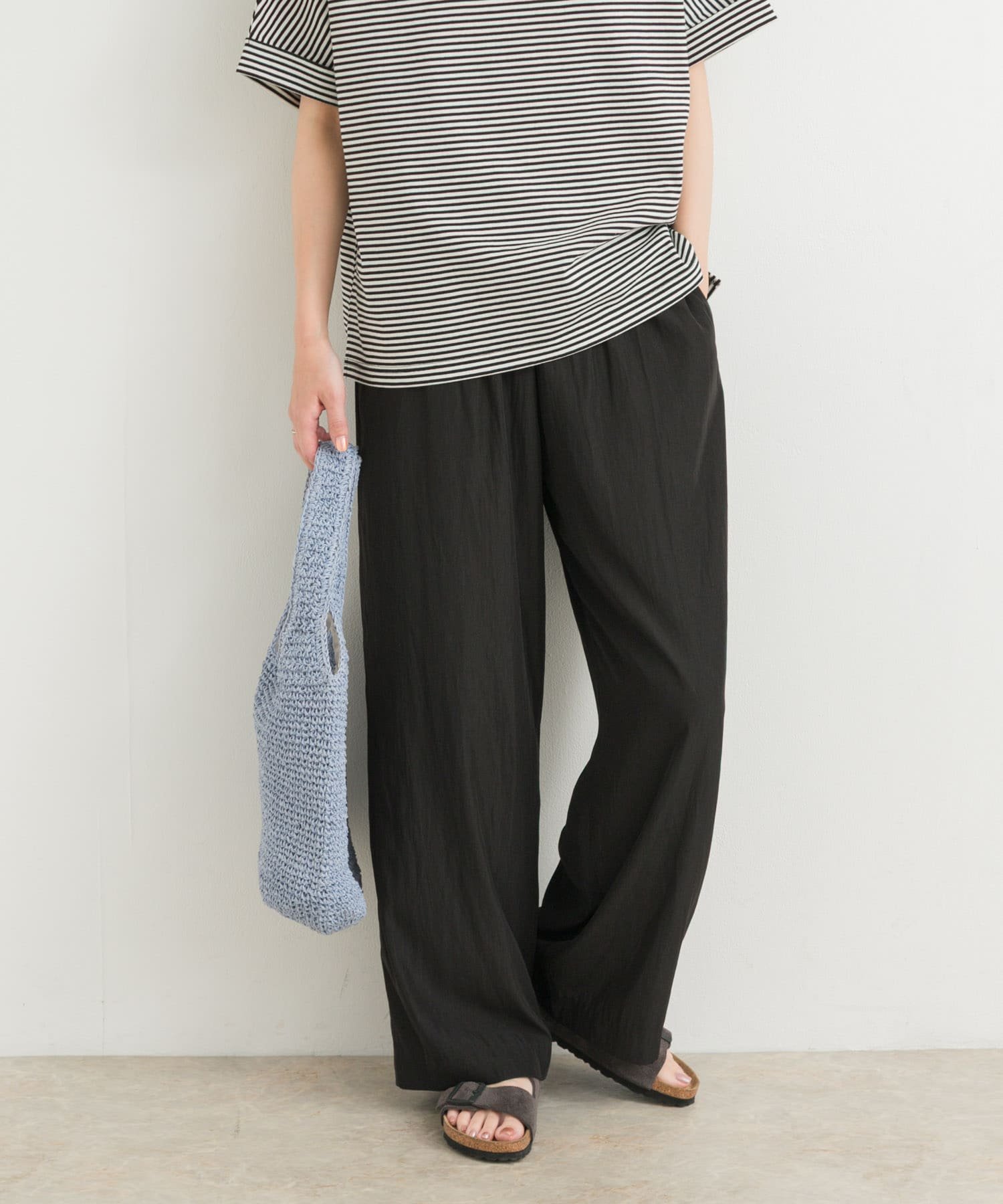 【アーバンリサーチ ドアーズ/URBAN RESEARCH DOORS】の『UVカット/接触冷感/吸水速乾』ドライタッチリラックスパンツ インテリア・キッズ・メンズ・レディースファッション・服の通販 founy(ファニー) 　ファッション　Fashion　レディースファッション　Fashion for Women　パンツ　Pants & Trousers　2025年　2025　2025春夏・S/S　Spring/Summer 2025 SS25　サンダル　Sandals, Summer Shoes　ダウン　Down, Puffer　リラックス　Relax, Relaxed Fit　ワイド　Wide, Wide Fit　エレガント 上品　Elegant　人気　Popular, Best Seller　吸水　Absorbent, Quick-Dry　夏　Summer　S/S・春夏　SS, Spring/Summer, Warm Season　BLACK|ID: prp329100004577233 ipo3291000000032546422