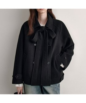 【チュクラ/chuclla】のリボンタイ ショートコート FD24W268 Fano Studios 人気、トレンドファッション・服の通販 founy(ファニー) ファッション Fashion レディースファッション Fashion for Women アウター Coat / Outerwear Collection コート・ロングコート・ピーコート Long Coats, Peacoats & More インナー Innerwear エレガント 上品 Elegant オケージョン Occasion Wear ショート Short, Short Length シンプル Simple, Minimal ダブル Double, Double-Breasted フィット Fit, Slim Fit フロント Front, Front Design リボン Ribbon, Bow |ID:prp329100004577287