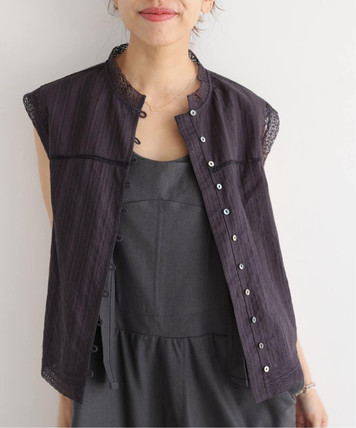 【イエナ/IENA】のインドドビーレースブラウス インテリア・キッズ・メンズ・レディースファッション・服の通販 founy(ファニー) https://founy.com/ ファッション Fashion レディースファッション Ladies' Fashion Online トップス・カットソー Tops/Tshirt シャツ/ブラウス Shirts/Blouses 2025年 2025 2025春夏・S/S Ss,Spring/Summer,2025 インド India コンパクト Compact スタンド Stand ストライプ Stripe デニム Denim バランス Balance レース Race ワイド Wide エレガント 上品 Elegant 夏 Summer |ID: prp329100004577302 ipo3291000000032688935
