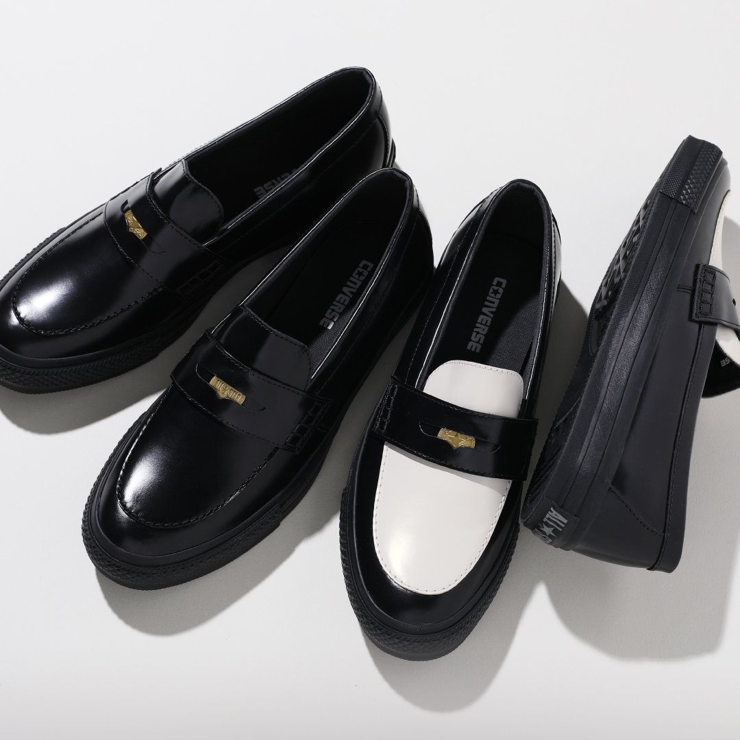 【コンバース/CONVERSE】の【CONVERSE 公式】ALL STAR COINLOAFER / 【コンバース 公式】オールスター コインローファー インテリア・キッズ・メンズ・レディースファッション・服の通販 founy(ファニー) 　ファッション　Fashion　レディースファッション　Ladies' Fashion Online　ガラス　Glass　コイン　Coin　モチーフ　Motif　エレガント 上品　Elegant　ブラック/ホワイト|ID: prp329100004577307 ipo3291000000032447155