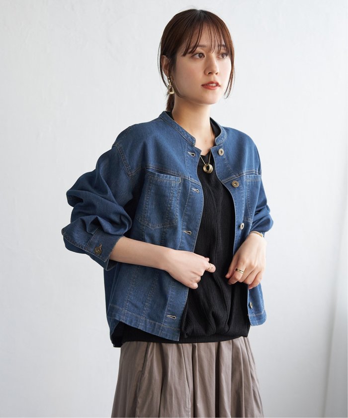 【イッカ/ikka】のメッシュデニムブルゾン インテリア・キッズ・メンズ・レディースファッション・服の通販 founy(ファニー) https://founy.com/ ファッション Fashion レディースファッション Fashion for Women アウター Coat / Outerwear Collection ブルゾンジャケット・スポーティアウター Blouson Jackets デニム Denim, Jeans Material ブルゾン Blouson, Bomber Jacket メッシュ Mesh, Net Fabric |ID: prp329100004577308 ipo3291000000033200032