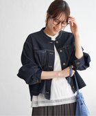 【イッカ/ikka】のメッシュデニムブルゾン ネイビーブルー|ID: prp329100004577308 ipo3291000000033200035