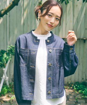 【イッカ/ikka】の【タレント着用/親子コーデ】メッシュデニムブルゾン 人気、トレンドファッション・服の通販 founy(ファニー) ファッション Fashion レディースファッション Fashion for Women アウター Coat / Outerwear Collection ブルゾンジャケット・スポーティアウター Blouson Jackets おすすめ Recommended / Our Picks スタンド Stand Collar, Upright Stand デニム Denim, Jeans Material バランス Balance, Style Balance ブルゾン Blouson, Bomber Jacket ポケット Pocket, Pocket Detail メッシュ Mesh, Net Fabric |ID:prp329100004577308
