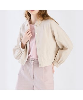 【アニエスベー ファム/agnes b. FEMME】のコットンリネンポプリンジャケット 人気、トレンドファッション・服の通販 founy(ファニー) ファッション Fashion レディースファッション Ladies' Fashion Online アウター Coat Outerwear ジャケット Jackets コンパクト Compact ショート Short シンプル Simple ジャケット Jacket |ID:prp329100004577323