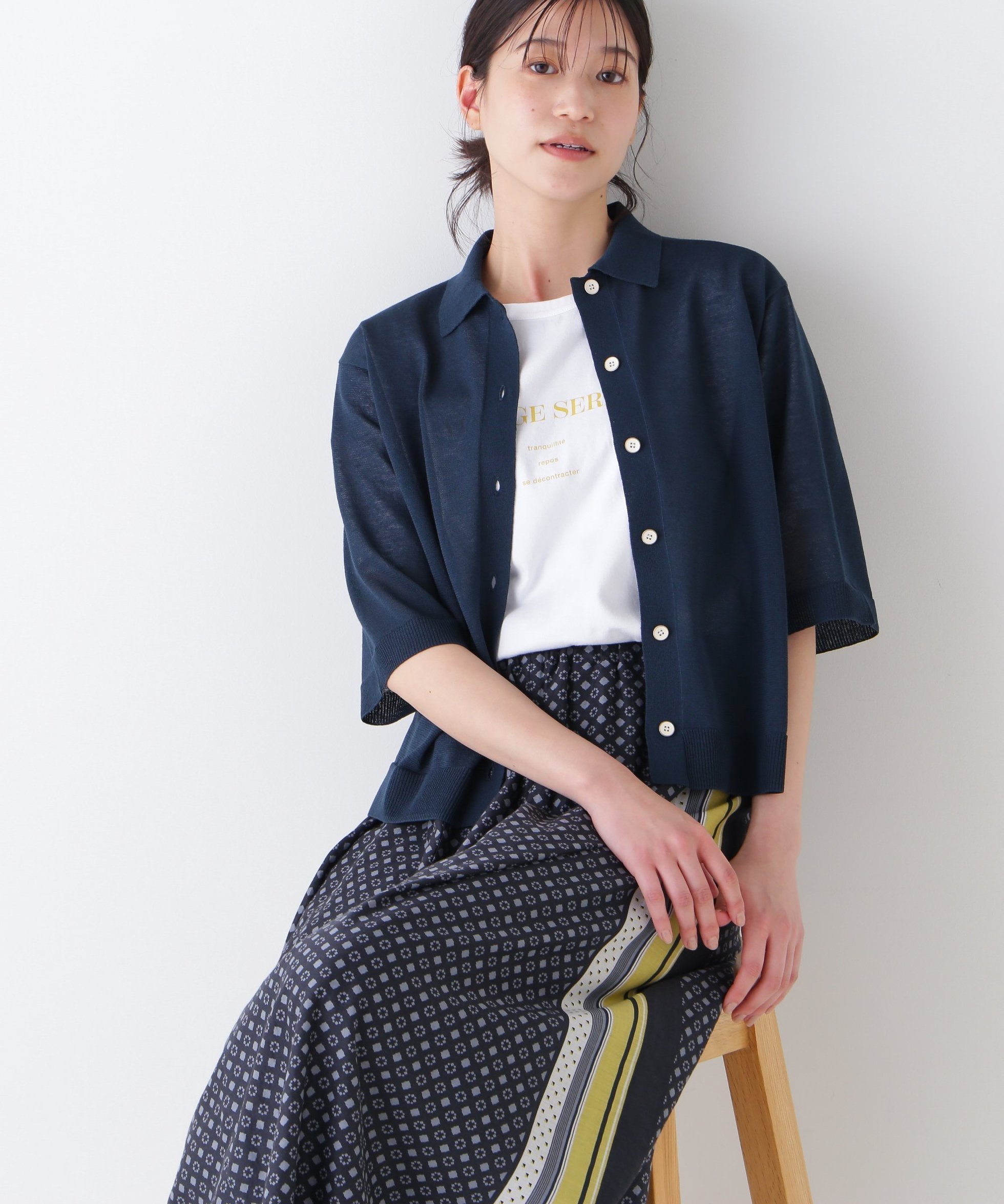 【ヒューマンウーマン/HUMAN WOMAN】のシアーハイゲージ半袖カーディガン インテリア・キッズ・メンズ・レディースファッション・服の通販 founy(ファニー) 　ファッション　Fashion　レディースファッション　Ladies' Fashion Online　トップス・カットソー　Tops/Tshirt　カーディガン　Cardigans　おすすめ　Recommend　カーディガン　Cardigan　クール　Cool　シアー　Sheer　スタンダード　Standard　トレンド　Trend　ボトム　Bottom　半袖　Short Sleeve　夏　Summer　ダークグリーン|ID: prp329100004577330 ipo3291000000032681043