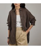 【サロン アダム エ ロペ/SALON adam et rope'】の【WEB限定】ヨーロピアンフラックスリネンオーバーシャツ ブラウン(22)|ID: prp329100004577339 ipo3291000000032590898