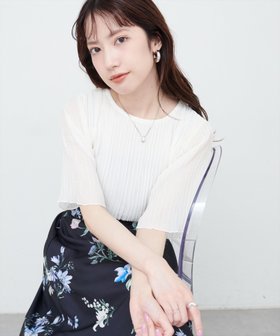 【ナチュラルクチュール/natural couture】の半袖プリーツシアーブラウス 人気、トレンドファッション・服の通販 founy(ファニー) ファッション Fashion レディースファッション Fashion for Women トップス・カットソー Cut & Sew Tops シャツ・ブラウス・オフィスカジュアル Elegant Blouses & Button-Ups 2025年 2025 2025春夏・S/S Spring/Summer 2025 SS25 インナー Innerwear キャミソール Camisole, Spaghetti Strap Top キャミワンピース Cami Dress, Slip Dress シアー Sheer, See-Through シンプル Simple, Minimal タンク Tank Top, Sleeveless Top プリーツ Pleats, Pleated ベスト Vest, Waistcoat エレガント 上品 Elegant 半袖 Short Sleeve, Half Sleeve |ID:prp329100004577349