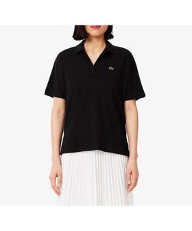 【ラコステ/LACOSTE】のサイドスリット スキッパーネック ドレープポロシャツ 人気、トレンドファッション・服の通販 founy(ファニー) ファッション Fashion レディースファッション Fashion for Women トップス・カットソー Cut & Sew Tops シャツ・ブラウス・オフィスカジュアル Elegant Blouses & Button-Ups ポロシャツ・きれいめカジュアル Smart-Casual Polo Tops エレガント 上品 Elegant スキッパー Skipper, Open Collar スリット Slit, Slit Detail ドレープ Drape, Draping Fabric 鹿の子 Piqué, Kanoko Fabric |ID:prp329100004577363