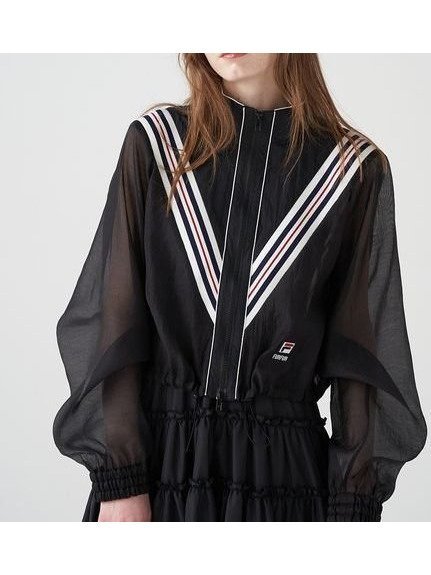 【ファーファー/FURFUR】の【FILAコラボ】トラックジャケット インテリア・キッズ・メンズ・レディースファッション・服の通販 founy(ファニー) 　ファッション　Fashion　レディースファッション　WOMEN　アウター　Coat Outerwear　ジャケット　Jackets　コラボ　Collaboration　シアー　Sheer　ジャケット　Jacket　ベーシック　Basic　BLK[009]|ID: prp329100004577454 ipo3291000000032422127
