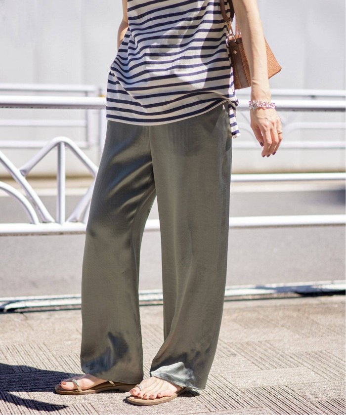 【イエナ/IENA】のドレープサテンパンツ インテリア・キッズ・メンズ・レディースファッション・服の通販 founy(ファニー) https://founy.com/ ファッション Fashion レディースファッション Ladies' Fashion Online パンツ Pants 2025年 2025 2025春夏・S/S Ss,Spring/Summer,2025 おすすめ Recommend サテン Satin ジャージ Jersey ドレープ Drape ワイド Wide |ID: prp329100004577476 ipo3291000000032684009