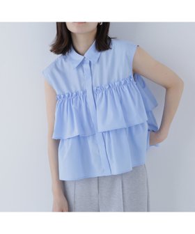 【ナチュラル ビューティー ベーシック/NATURAL BEAUTY BASIC】 ティアードフリルシャツ人気、トレンドファッション・服の通販 founy(ファニー) ファッション Fashion レディースファッション Ladies' Fashion Online トップス・カットソー Tops/Tshirt シャツ/ブラウス Shirts/Blouses おすすめ Recommend シンプル Simple スタイリッシュ Stylish デニム Denim フリル Frills |ID:prp329100004577501