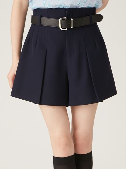 【リリーブラウン/Lily Brown】のベルトセットショートパンツ インテリア・キッズ・メンズ・レディースファッション・服の通販 founy(ファニー) 　ファッション　Fashion　レディースファッション　Fashion for Women　パンツ　Pants & Trousers　ショートパンツ・ハーフパンツ　High-Waisted & Relaxed Shorts　ベルト&ウエストマーク　Belts & Waist Accessories　ショート　Short, Short Length　シンプル　Simple, Minimal　スタイリッシュ　Stylish, Fashionable　フロント　Front, Front Design　エレガント 上品　Elegant　NVY[089]|ID: prp329100004577512 ipo3291000000032703068