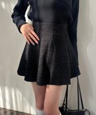 【ナイスクラップ/NICE CLAUP】のマチ付きフレアミニスカート ブラック|ID: prp329100004577523 ipo3291000000032670731