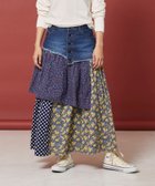【フリークスストア/FREAK'S STORE】のデニム パッチワーク スカート 25SS ネイビー|ID: prp329100004578000 ipo3291000000032620174