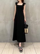 【フレイ アイディー/FRAY I.D】のカップ付きチュールコンビカットキャミワンピース BLK[009]|ID:prp329100004578143