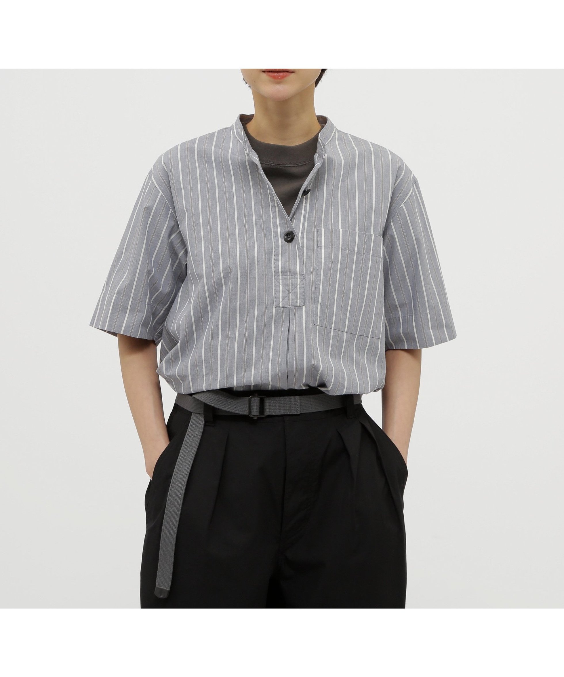 【マーガレットハウエル/MARGARET HOWELL】のEND ON END STRIPE COTTON SHIRT 人気、トレンドファッション・服の通販 founy(ファニー) 　ファッション　Fashion　レディースファッション　Fashion for Women　トップス・カットソー　Cut & Sew Tops　シャツ・ブラウス・オフィスカジュアル　Elegant Blouses & Button-Ups　おすすめ　Recommended / Our Picks　ストライプ　Stripe, Striped Pattern　ドレス　Dress, One-Piece　フロント　Front, Front Design　夏　Summer　 other-1|ID: prp329100004578156 ipo3291000000032723984