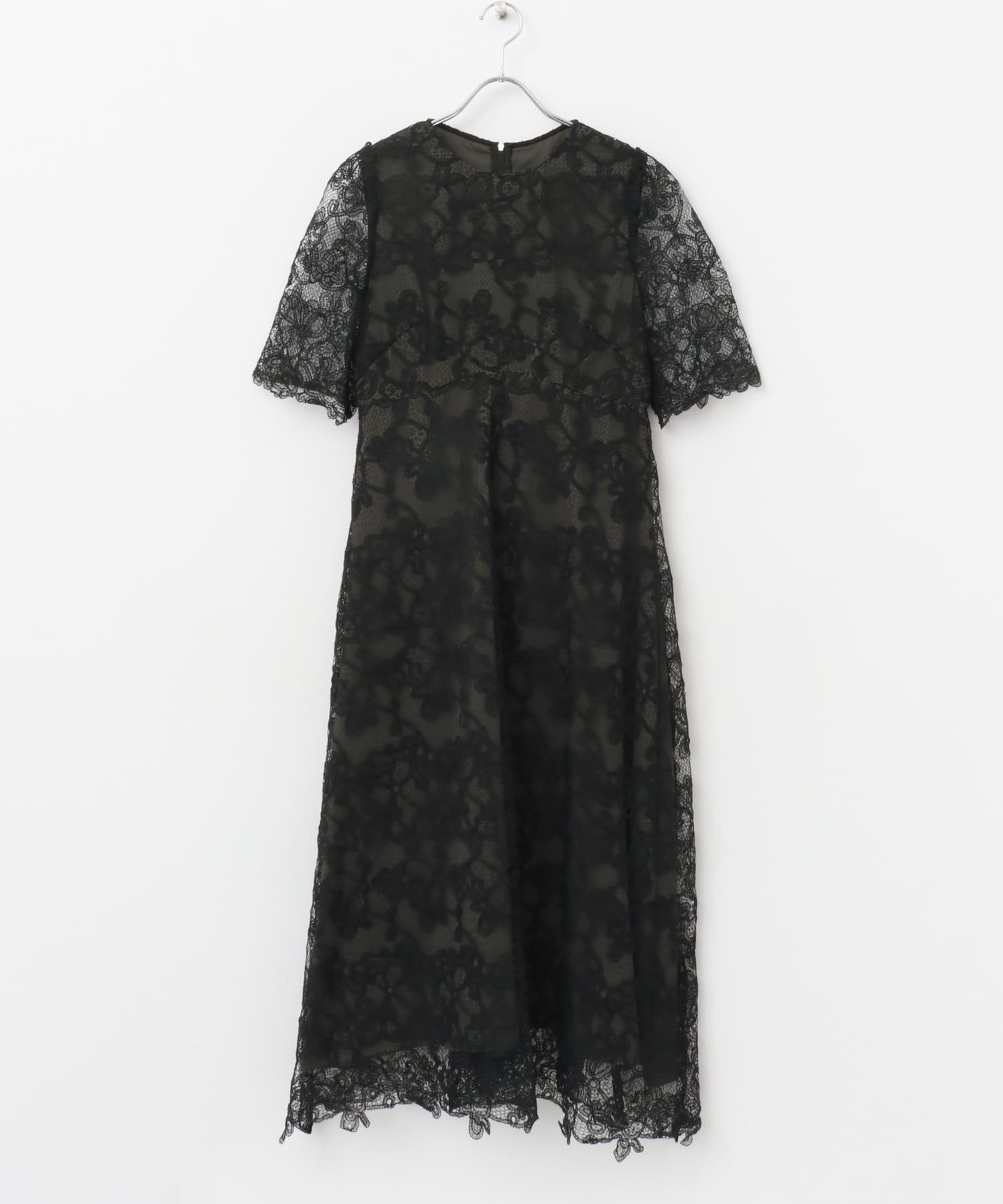 【アーバンリサーチ ロッソ/URBAN RESEARCH ROSSO】のエンブロイダリーレースドレス インテリア・キッズ・メンズ・レディースファッション・服の通販 founy(ファニー) 　ファッション　Fashion　レディースファッション　Fashion for Women　ワンピース　Dresses　フォーマル・パーティードレス・結婚式用ドレス　Elegant & Casual Dresses　2024年　2024　2024-2025秋冬・A/W　Autumn/Winter 2024–25 AW24–25　冬　Winter / This Winter　エレガント 上品　Elegant　ドレス　Dress, One-Piece　フレア　Flare, Flared　A/W・秋冬　Autumn/Winter　結婚式　Wedding　black|ID: prp329100004578193 ipo3291000000032751574