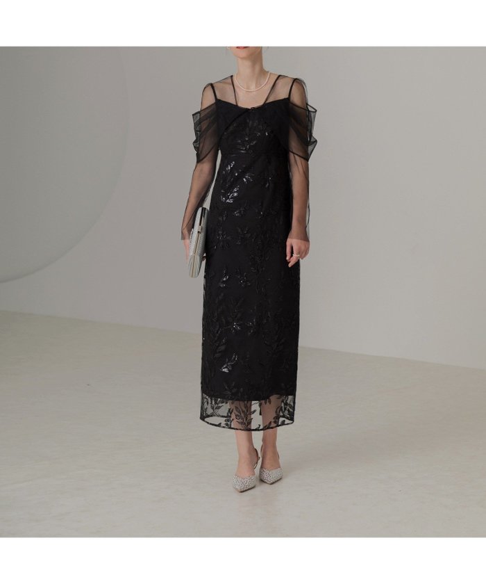 【その他のブランド/Other】のLEJA-チュールロングスリーブリーフIラインワンピースドレス 結婚式レディース インテリア・キッズ・メンズ・レディースファッション・服の通販 founy(ファニー) https://founy.com/ ファッション Fashion レディースファッション Fashion for Women ワンピース Dresses フォーマル・パーティードレス・結婚式用ドレス Elegant & Casual Dresses エレガント 上品 Elegant オケージョン Occasion Wear シアー Sheer, See-Through スタイリッシュ Stylish, Fashionable スパンコール Sequins, Sequin Embellishment チュール Tulip, Tulip Motif ドレス Dress, One-Piece フォーマル Formal, Dressy マーメイド Mermaid, Fishtail Silhouette リーフ Leaf, Botanical Leaf 結婚式 Wedding 披露宴 Wedding Reception 二次会 After Party |ID: prp329100004578221 ipo3291000000032752414