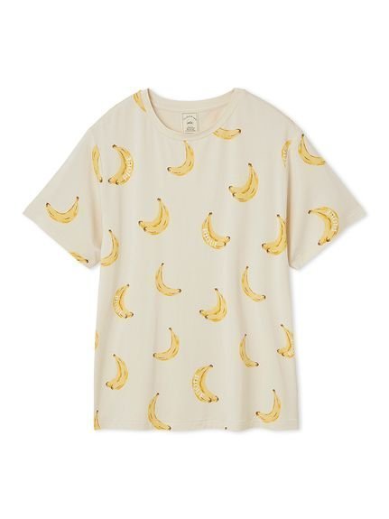 【ジェラート ピケ/gelato pique】の【接触冷感】フルーツ柄Tシャツ インテリア・キッズ・メンズ・レディースファッション・服の通販 founy(ファニー) 　ファッション　Fashion　レディースファッション　Ladies' Fashion Online　トップス・カットソー　Tops/Tshirt　シャツ/ブラウス　Shirts/Blouses　ロング / Tシャツ　T-Shirts　なめらか　Smooth　イエロー　Yellow　カットソー　Cut And Sew　ショート　Short　ピーチ　Peach　夏　Summer　犬　Dog　YEL[032]|ID: prp329100004578278 ipo3291000000032624555