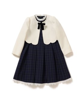 【ビーミングライフストアバイビームス/B:MING LIFE STORE by BEAMS / KIDS】の【4/24新規値下げ】セレモニー ワンピース ボレロ セット (100~130cm) ビームスセレモニー2025 25SS セレモニー 卒入園 入学式 卒業式 ハレの日 卒園式 入園式 人気、トレンドファッション・服の通販 founy(ファニー) ファッション Fashion キッズファッション Fashion for Kids ワンピース Dresses 2025年 2025 2025春夏・S/S Spring/Summer 2025 SS25 ギャザー Gathered, Ruffled スカラップ Scallop, Scalloped Edge スタンド Stand Collar, Upright Stand セレモニー Ceremony チェック Check, Plaid, Tartan ボレロ Bolero, Short Cardigan リボン Ribbon, Bow レース Lace, Lace Fabric 入学式 Entrance Ceremony 卒業式 Graduation Ceremony 結婚式 Wedding |ID:prp329100004578303