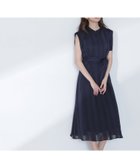 【ナチュラル ビューティー ベーシック/NATURAL BEAUTY BASIC】のシャドーストライプフレアワンピース ネイビー|ID: prp329100004578317 ipo3291000000032430759