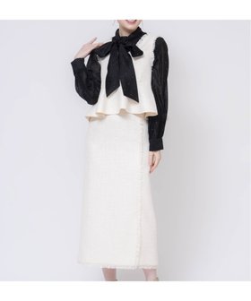 【ノエラ/Noela】のツイードペプラムセットアップ 人気、トレンドファッション・服の通販 founy(ファニー) ファッション Fashion レディースファッション Fashion for Women セットアップ Matching Sets おすすめ Recommended / Our Picks インナーキャミ Inner Camisole セットアップ Set-Up, Coordinated Outfit タイトスカート Pencil Skirt, Tight Skirt ツイード Twill, Twill Weave ハイネック High Neck, Mock Neck フリンジ Fringe, Tassel ポケット Pocket, Pocket Detail ラップ Wrap, Wrap Design 春 Spring |ID:prp329100004578359