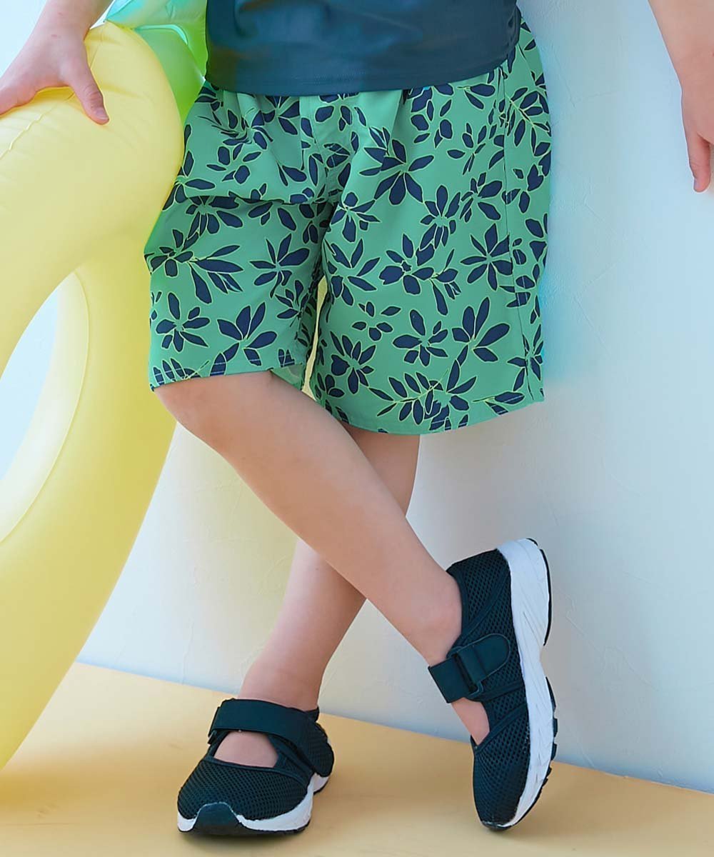 【デビロック/devirock / KIDS】のUVカット えらべる総柄デザイン サーフパンツ水着 水着 サーフパンツ インテリア・キッズ・メンズ・レディースファッション・服の通販 founy(ファニー) 　ファッション　Fashion　キッズファッション　Fashion for Kids　定番　Standard, Basic Item　なめらか　Smooth, Silky Texture　プリント　Print, Printed Pattern　水着　Swimsuit, Swimwear　おすすめ　Recommended / Our Picks　夏　Summer　025-リーフ-エメラルド|ID: prp329100004578369 ipo3291000000032753747