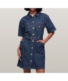 【トミーヒルフィガー/TOMMY HILFIGER】のベルテッドワークウェアワンピース ブルー1BK|ID: prp329100004578401 ipo3291000000032626057